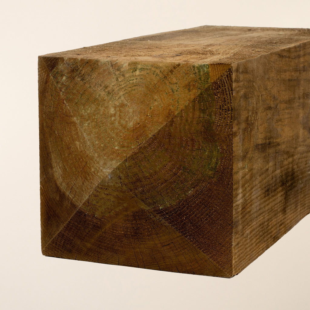 End view of 2.4m Gate Post, showing the square 200mm x 200mm cross-section and clean-cut finish 