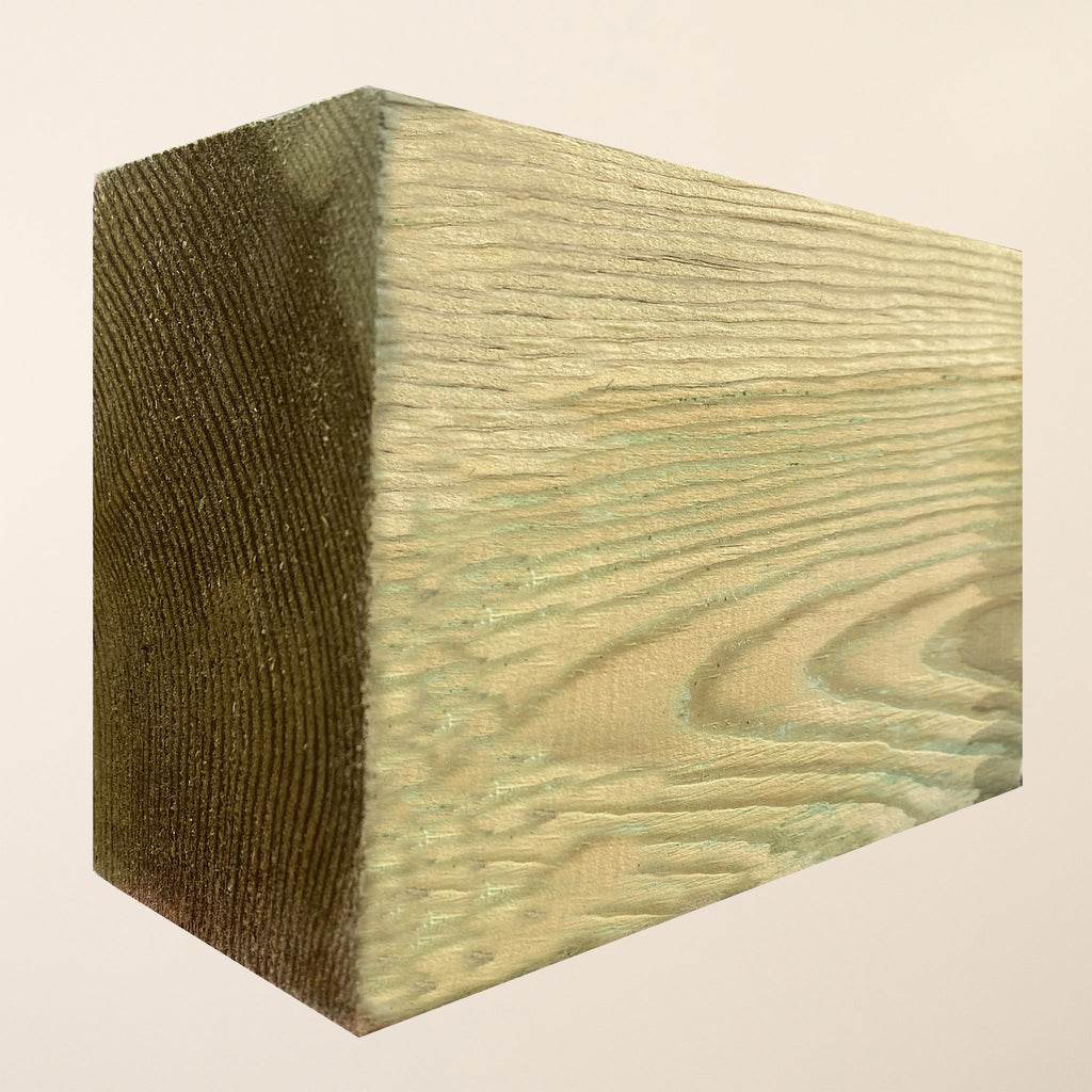 Planed Square Edge timber measuring 95mm x 60mm, showing the smooth planed finish and clean square edges of this pressure-treated Joinery Grade Scandinavian Redwood 