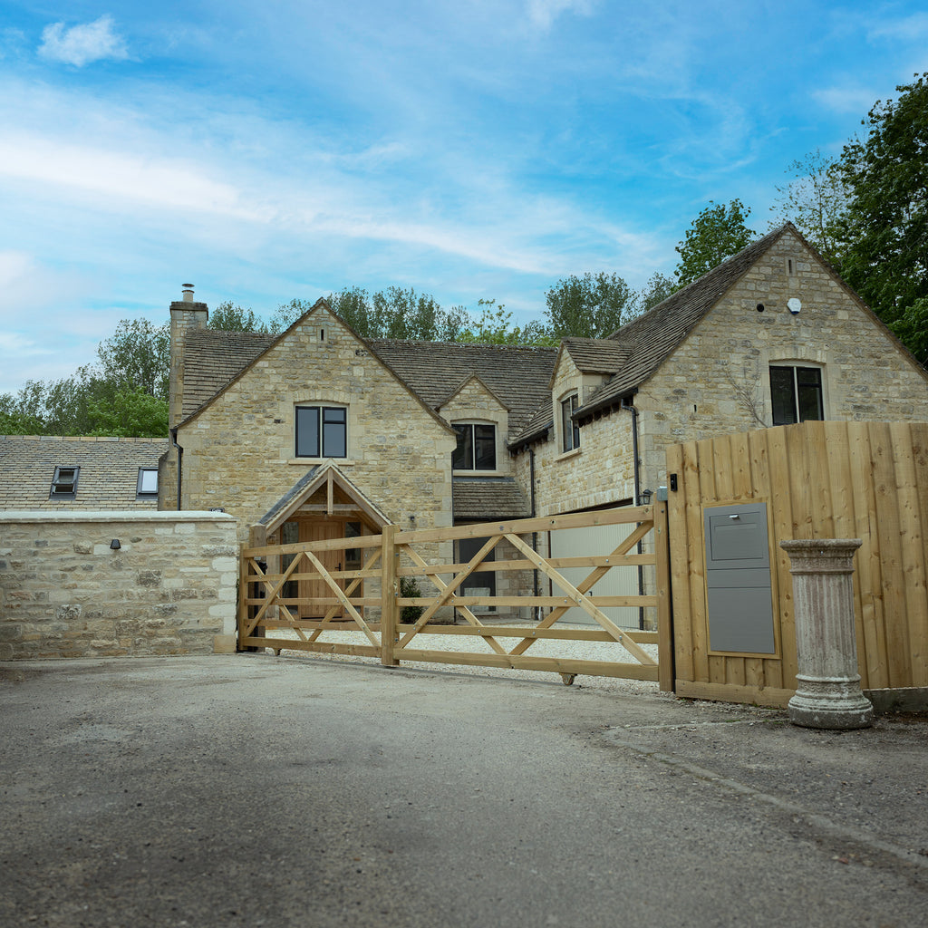 Planed Field or Entrance Gate with extra thick bottom bar 