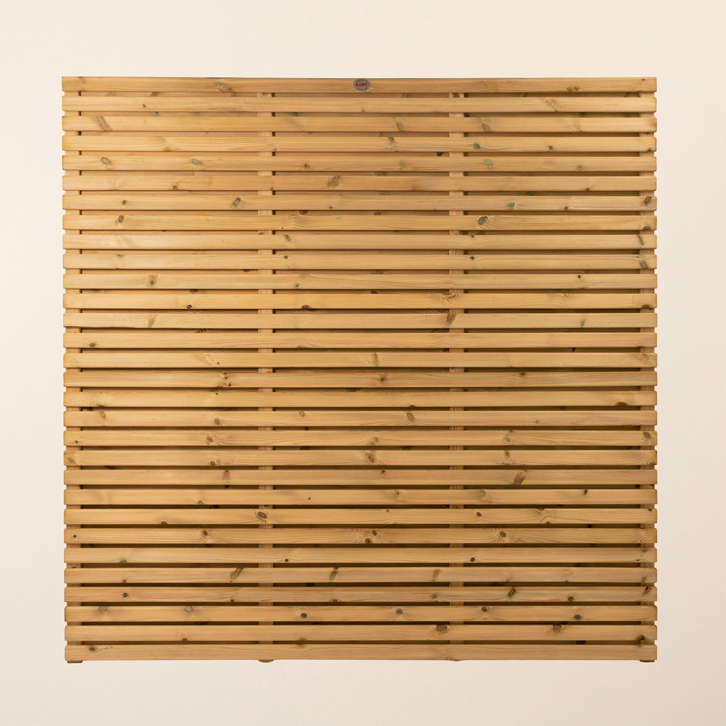 Front shot of Ruby Ready double sided slatted panel 