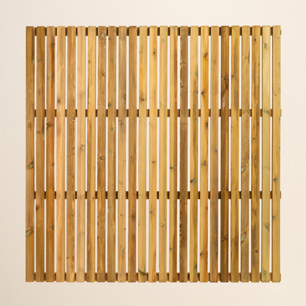 Pressure Treated timber Slatted Fence Panel, With Planed Vertical Fence Slats 