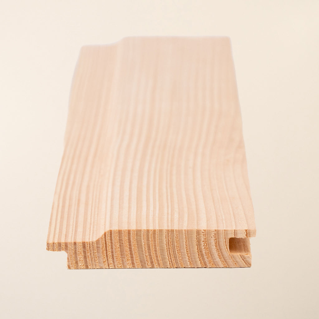British Larch Shadow Gap 95mm x 19mm - Front view of horizontal board 