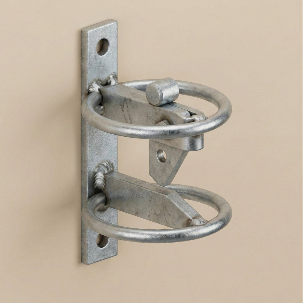 Animal Safety Self Locking Gate Catch Kit in Silver 