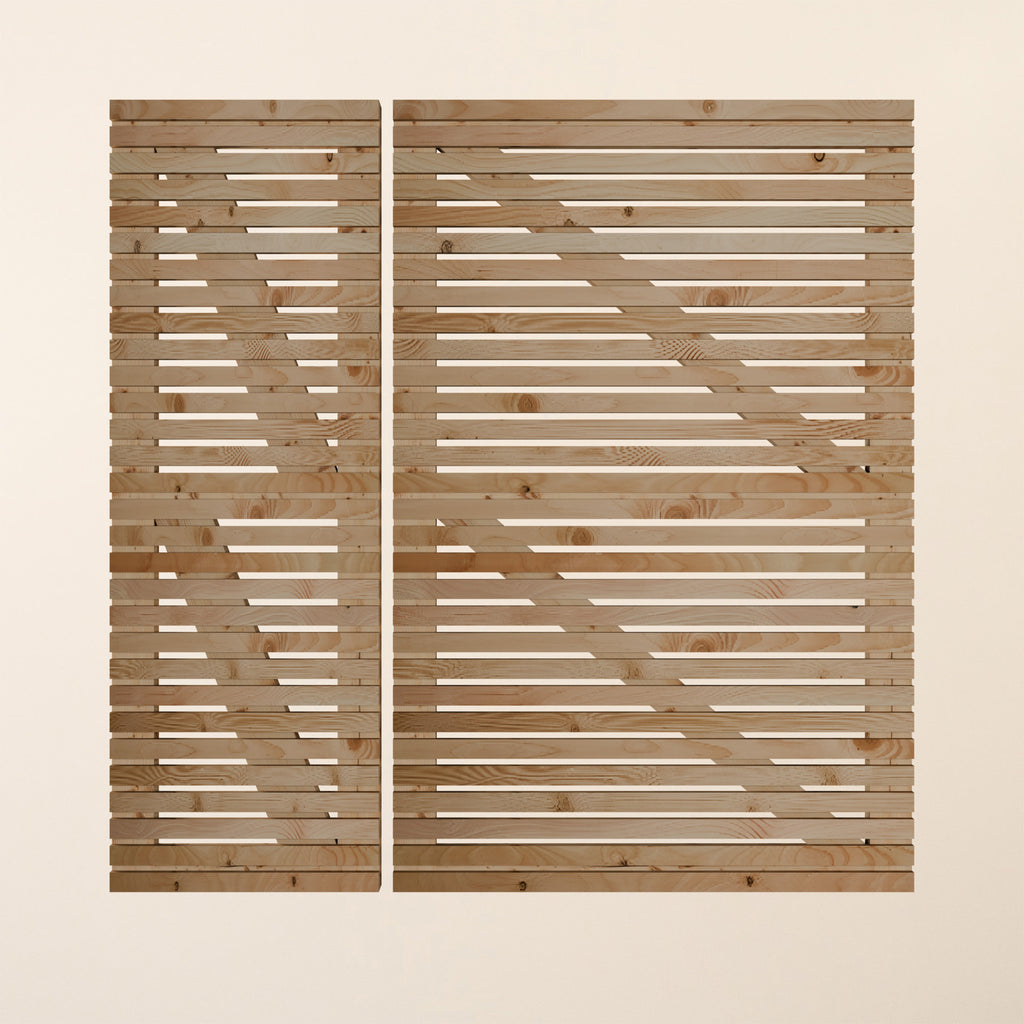 Larch Slatted 3/4 Split Entrance Gate (Pair) 