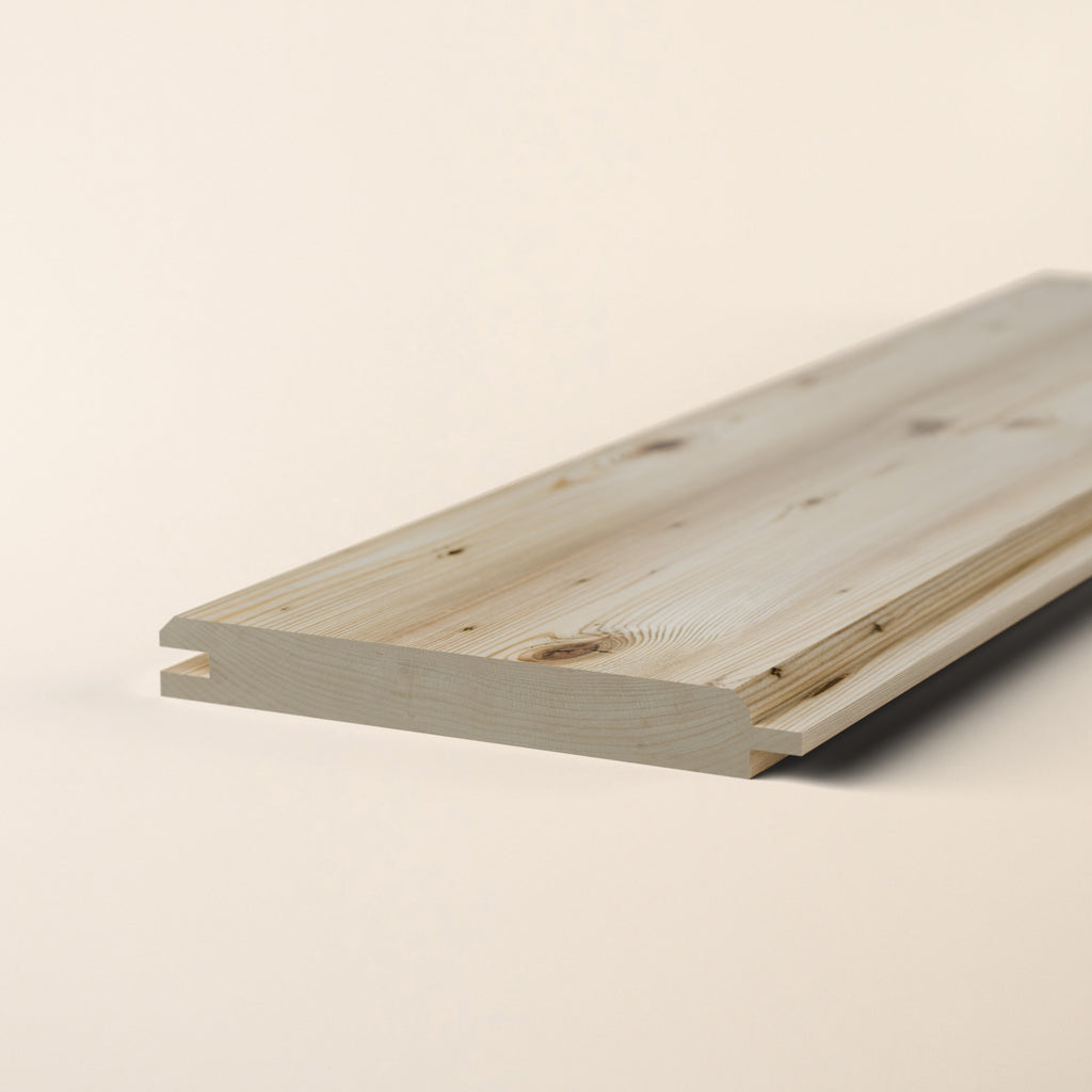 European Larch T&G cladding boards with honey-gold color 