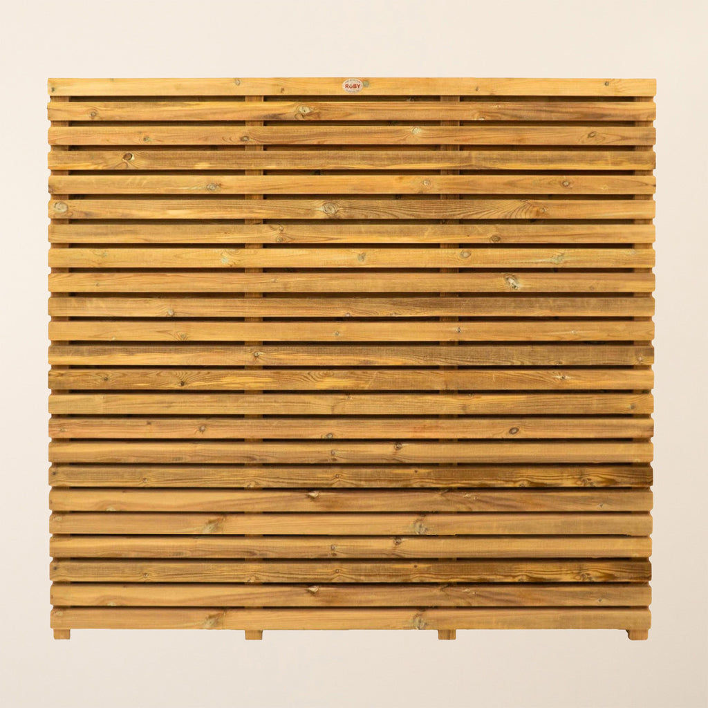 Double Sided PSE Slatted Panel - Front shot showing the primary face with horizontal slats evenly spaced across the panel surface 