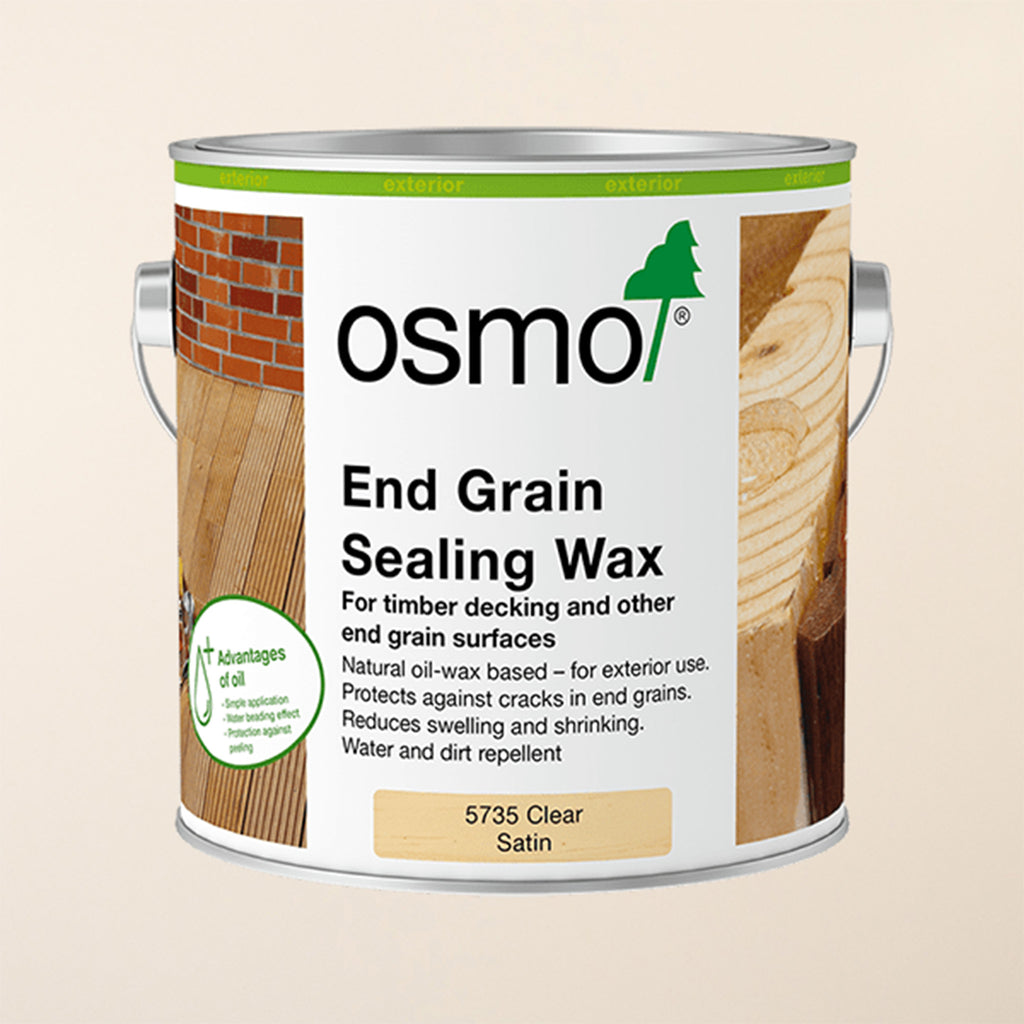 Osmo End Grain Sealing Wax 0.375L - Product container showing professional wood treatment wax for sealing timber end grain 