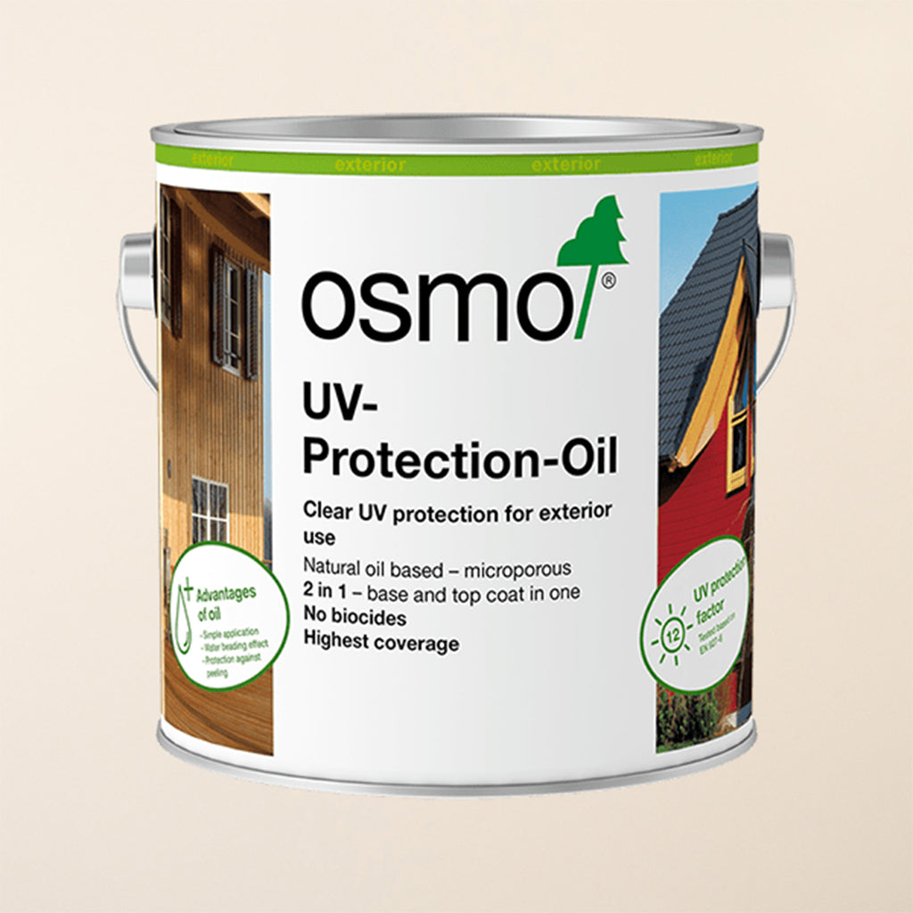Osmo UV-Protection Oil 0.75L can in Larch finish - Wood protection product for outdoor use 