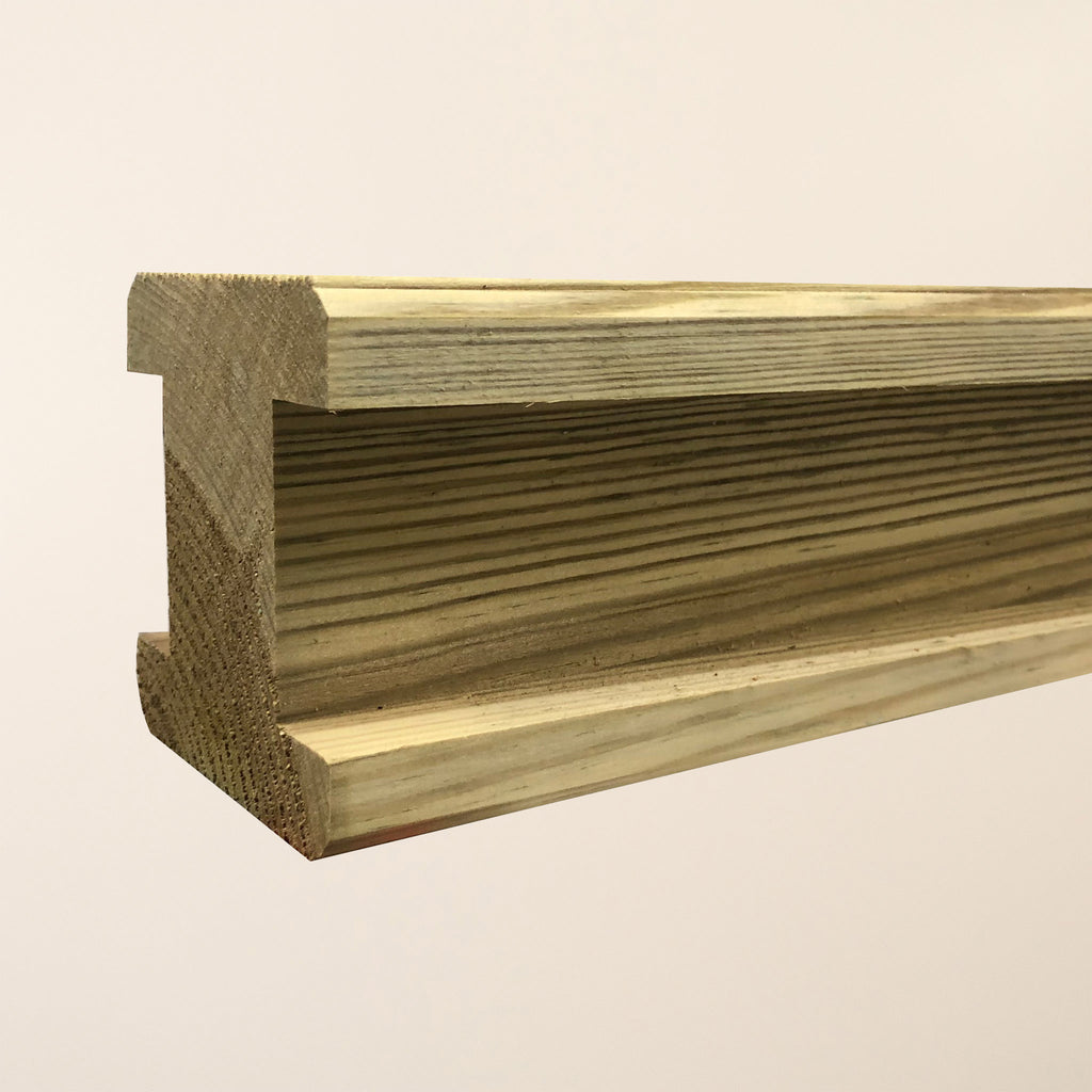 Wooden fence post with H-shaped rebate for panel installation 